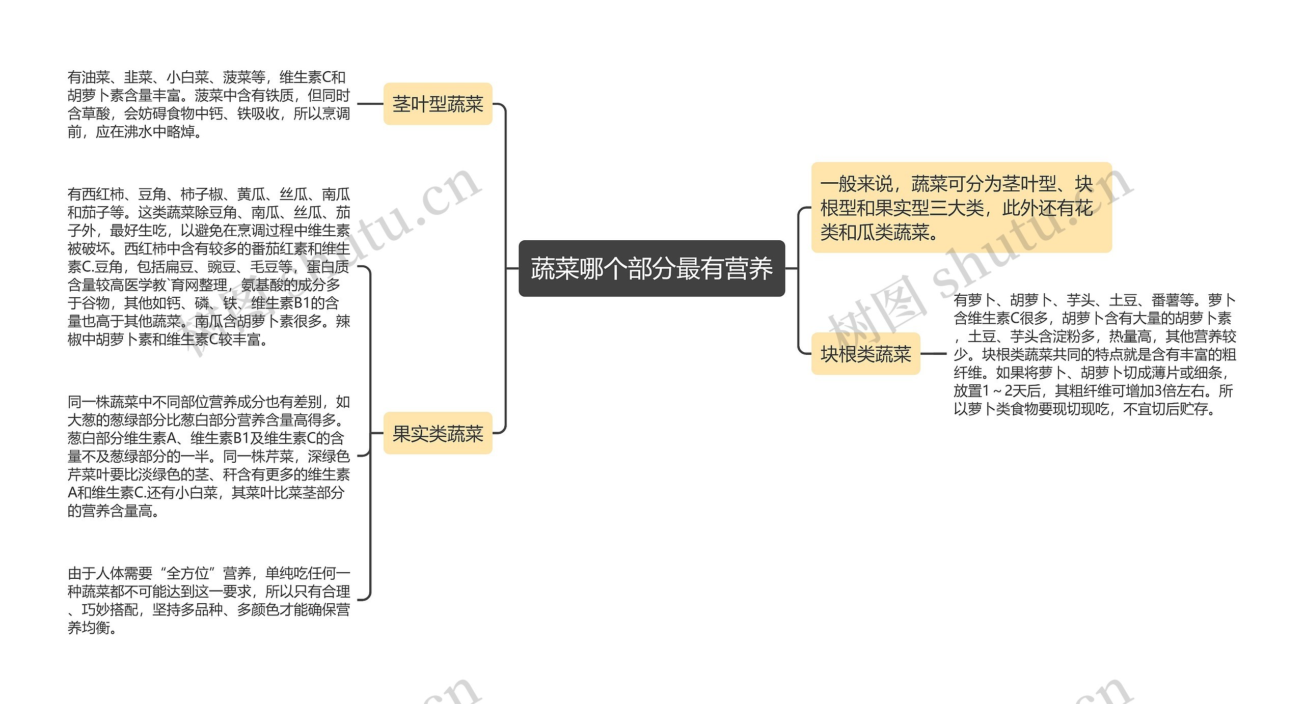 蔬菜哪个部分最有营养