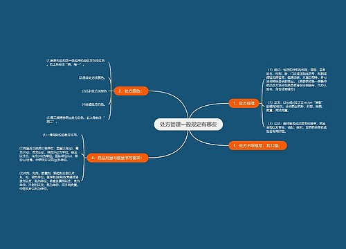 处方管理一般规定有哪些