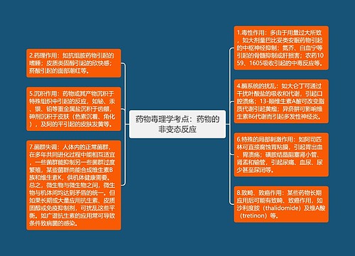 药物毒理学考点：药物的非变态反应