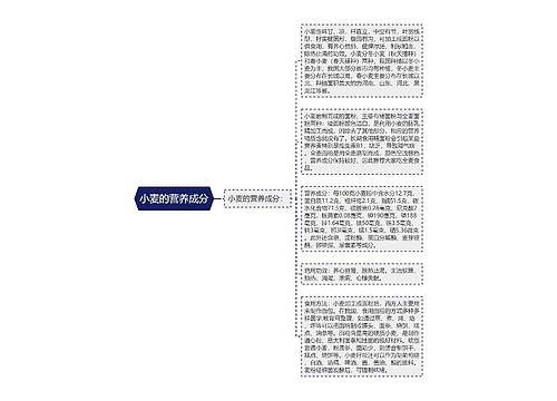 小麦的营养成分