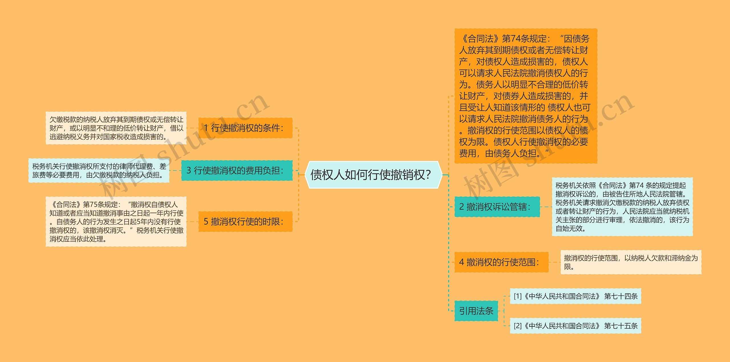 债权人如何行使撤销权？思维导图