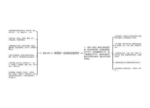 常见的一些症状自我药疗