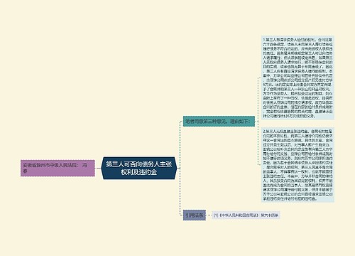 第三人可否向债务人主张权利及违约金