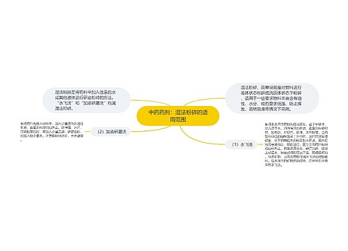 中药药剂：湿法粉碎的适用范围