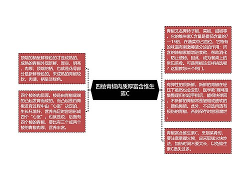 四棱青椒肉质厚富含维生素C