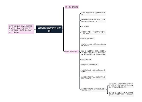 怎样进行艾滋病的自我检测