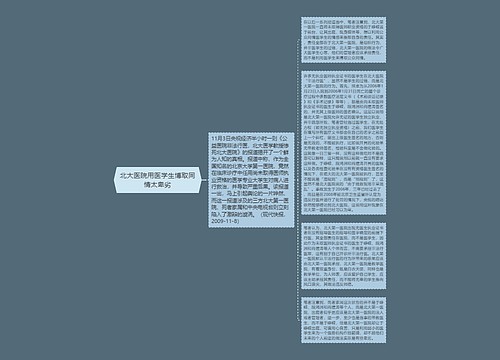 北大医院用医学生博取同情太卑劣
