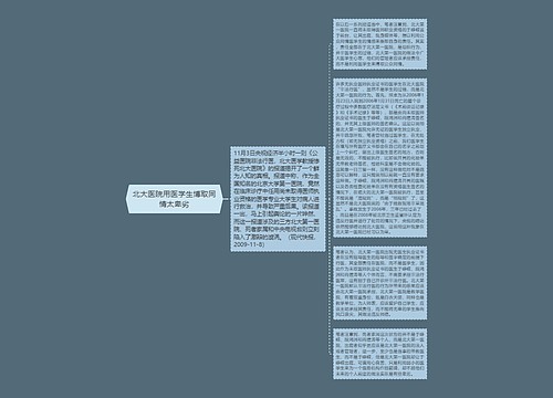 北大医院用医学生博取同情太卑劣