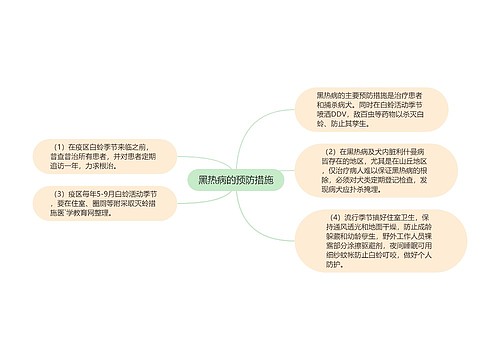 黑热病的预防措施