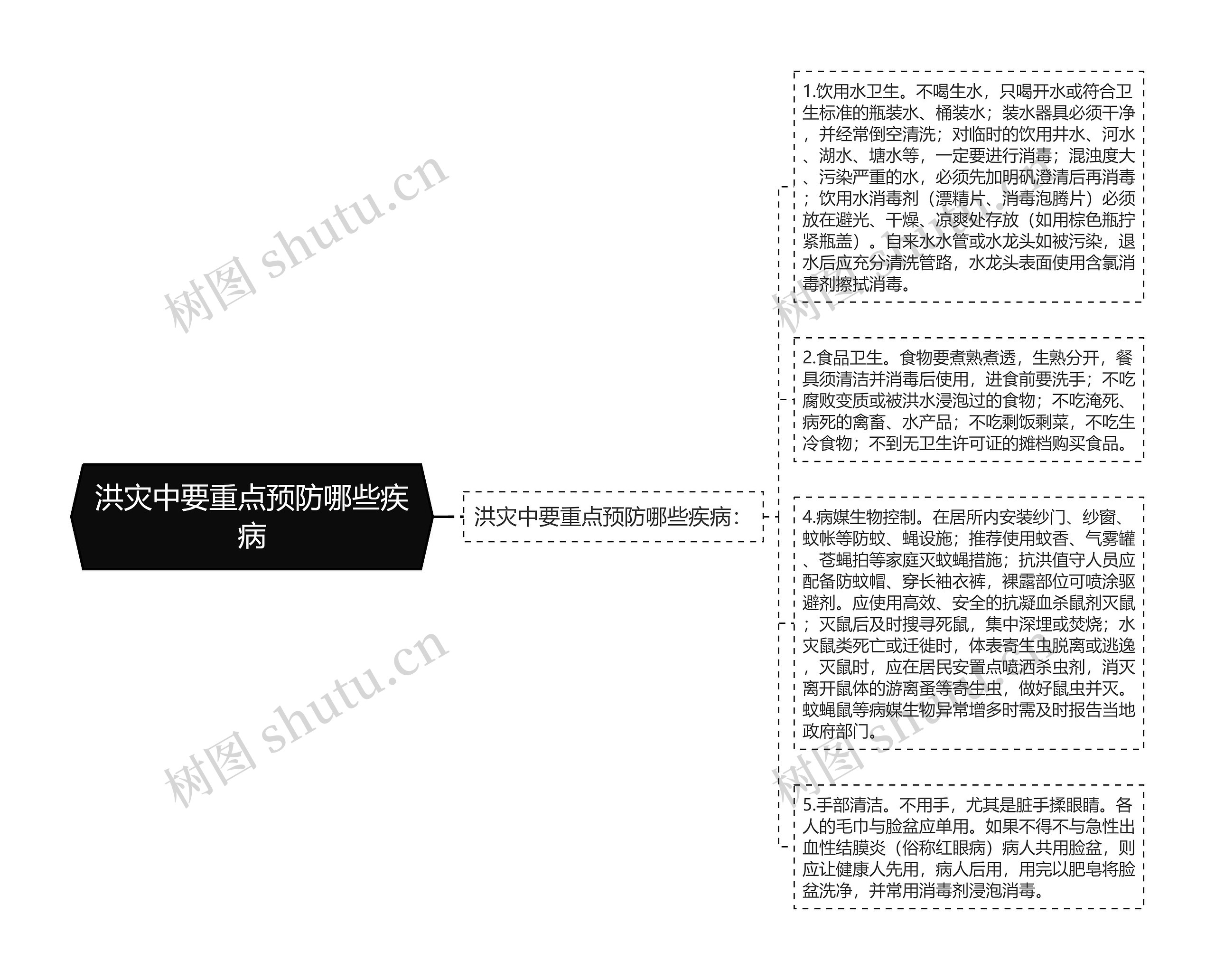 洪灾中要重点预防哪些疾病思维导图