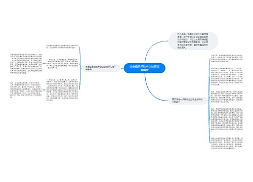 企业债务风险产生的原因有哪些