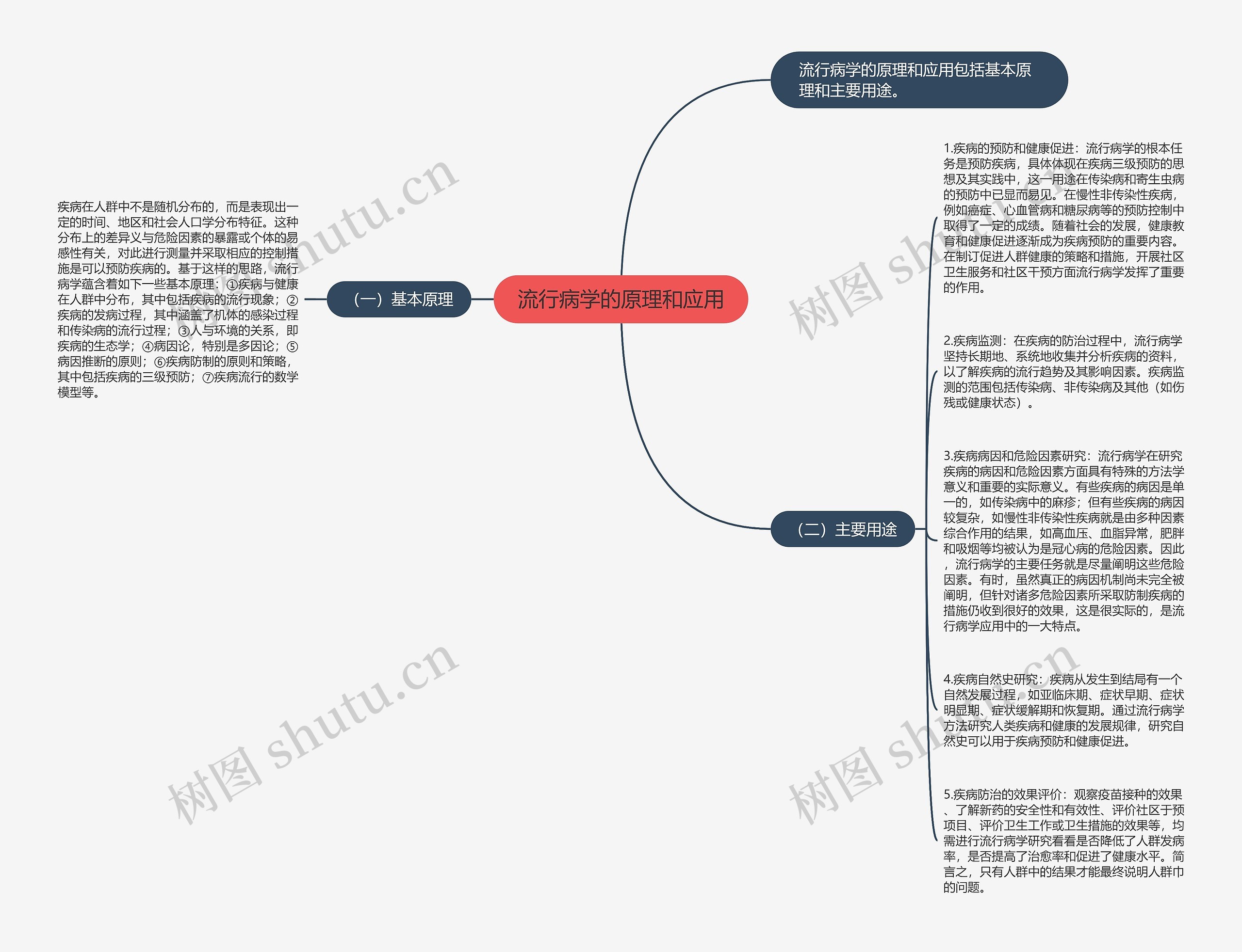 流行病学的原理和应用思维导图