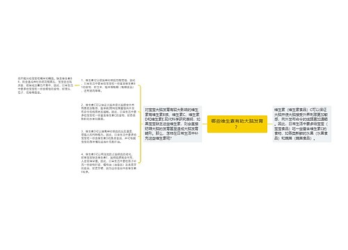 哪些维生素有助大脑发育？