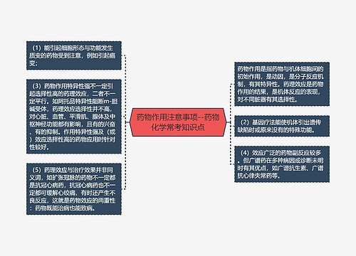 药物作用注意事项--药物化学常考知识点