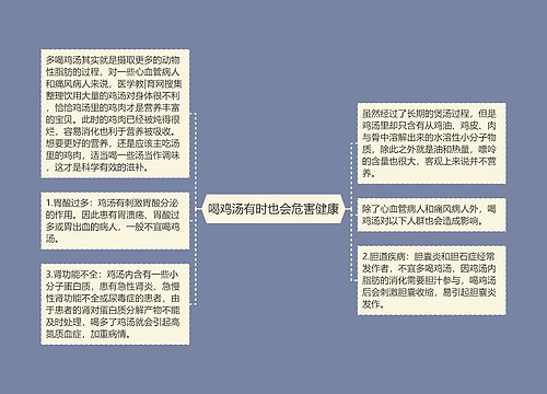 喝鸡汤有时也会危害健康