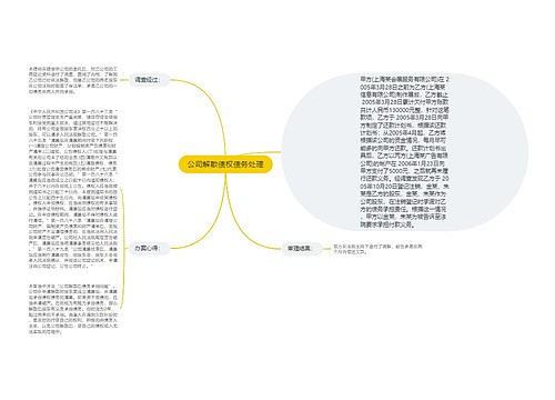 公司解散债权债务处理