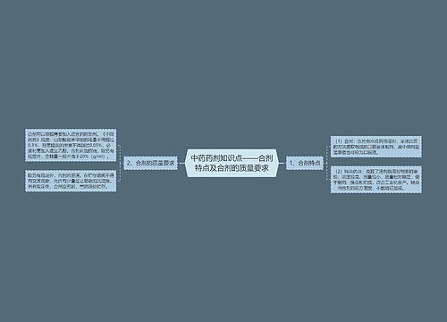 中药药剂知识点——合剂特点及合剂的质量要求