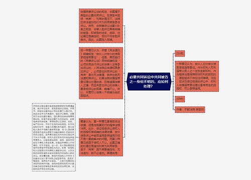 必要共同诉讼中共同被告之一身份不明的，应如何处理？