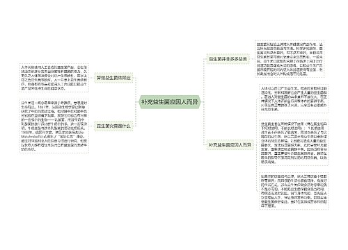 补充益生菌应因人而异