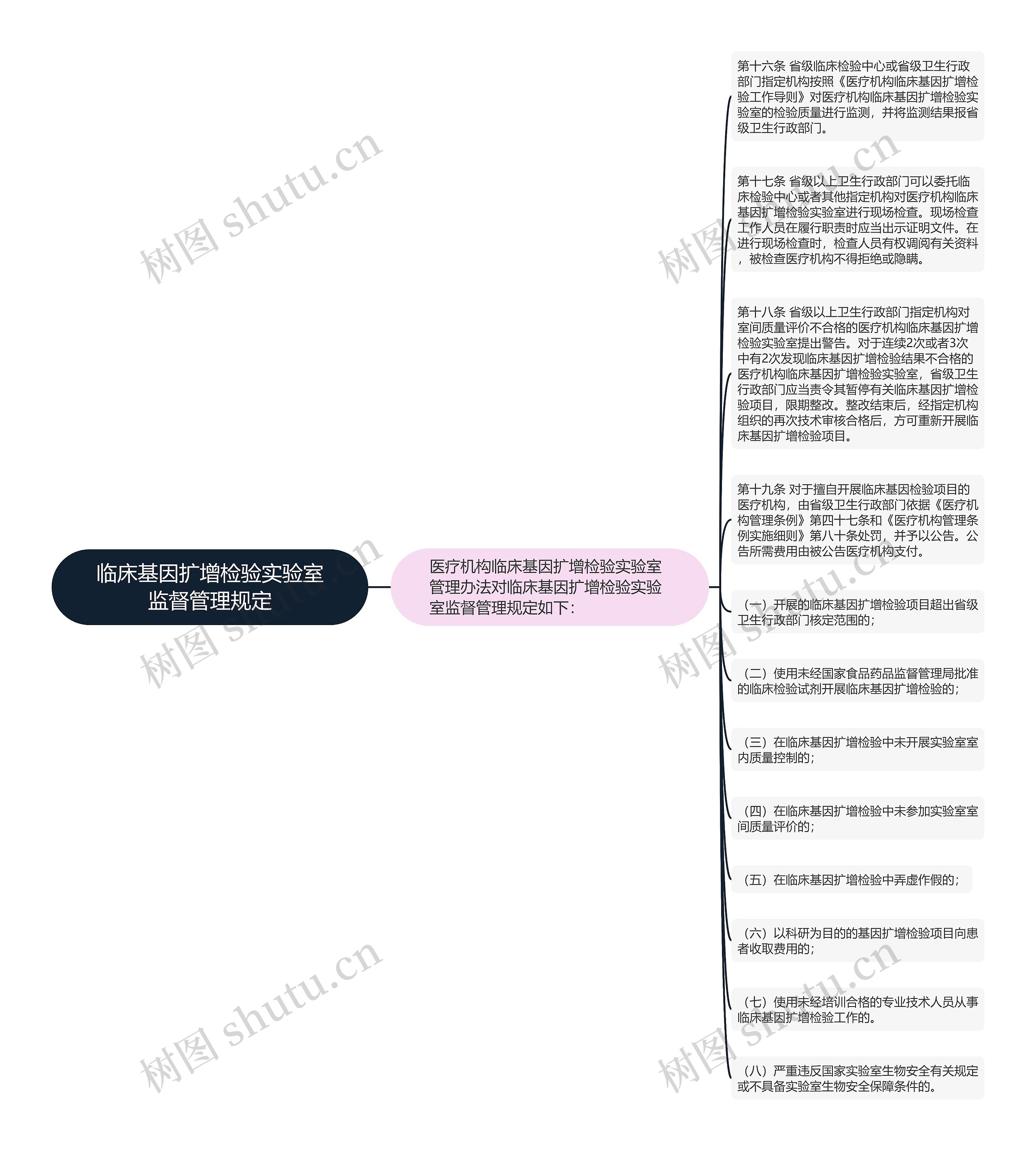 临床基因扩增检验实验室监督管理规定思维导图高清图 临床基因扩增检验实验室监督管理规定思维导图