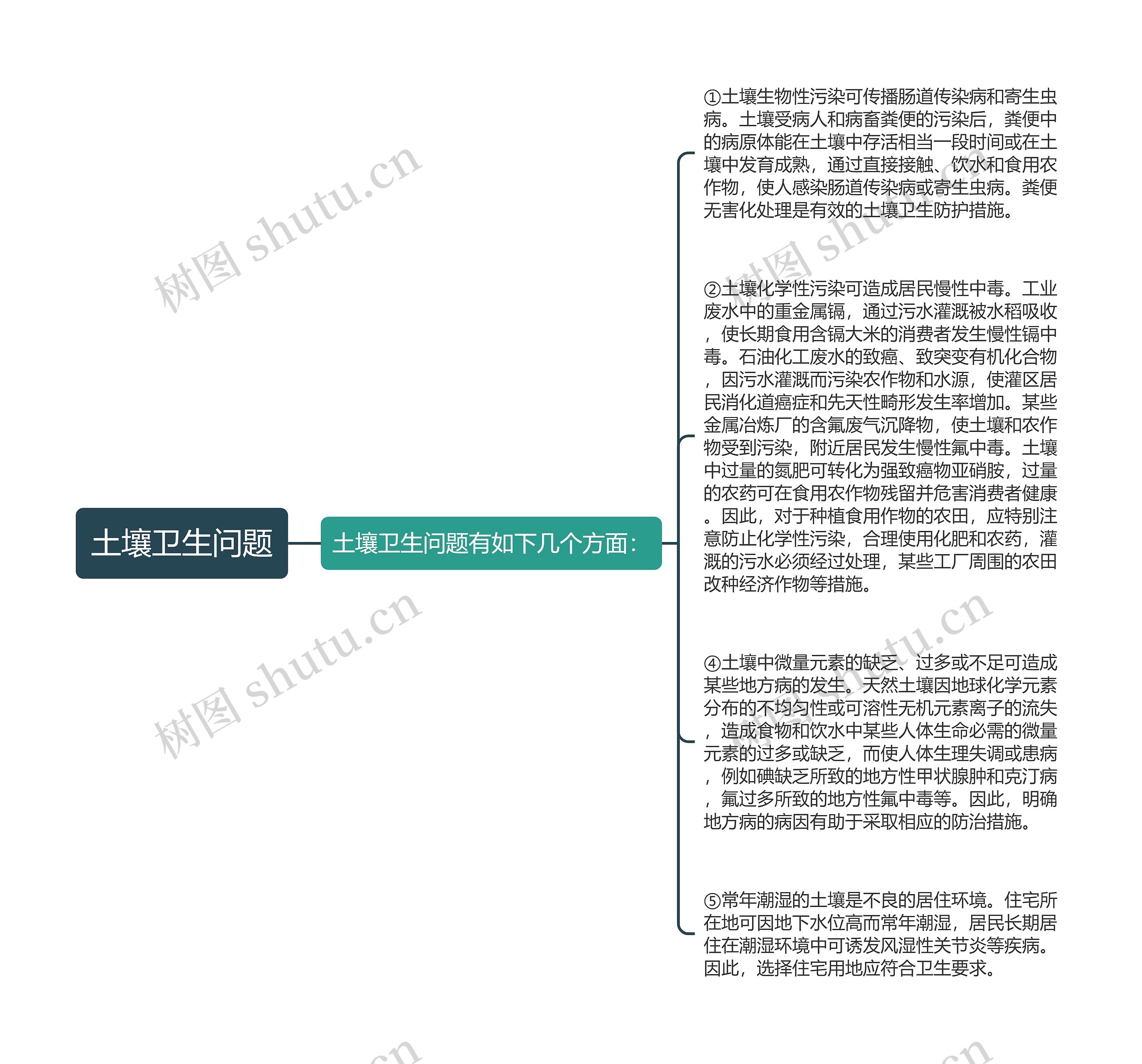 土壤卫生问题思维导图高清图 土壤卫生问题思维导图