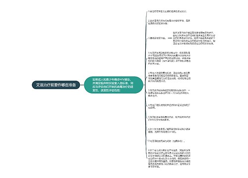 艾滋治疗前要作哪些准备