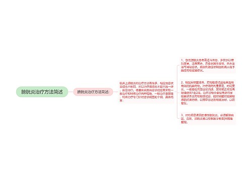 膀胱炎治疗方法简述