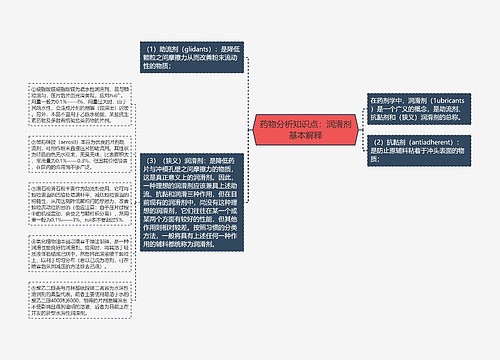 药物分析知识点：润滑剂基本解释