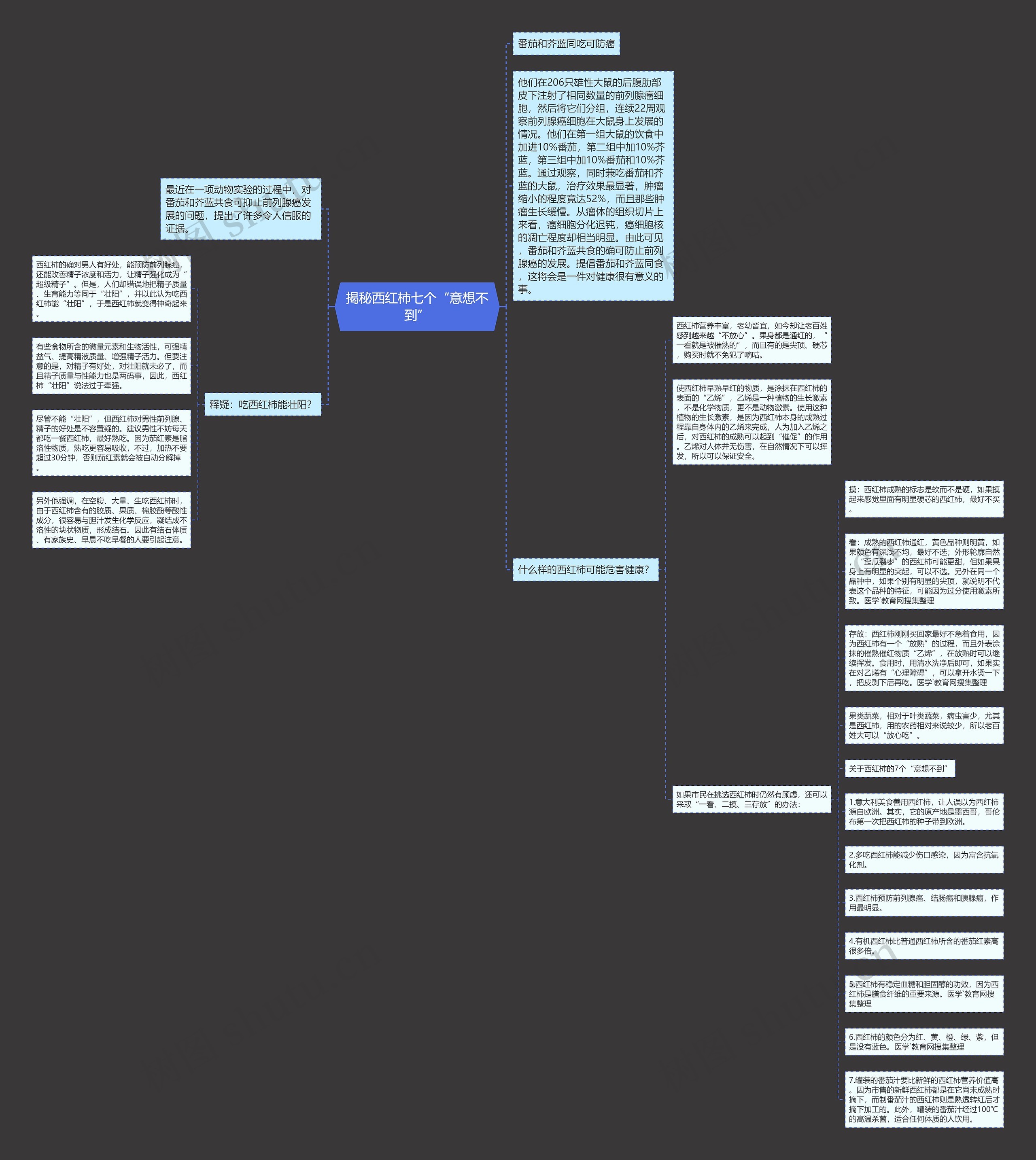 揭秘西红柿七个“意想不到”思维导图