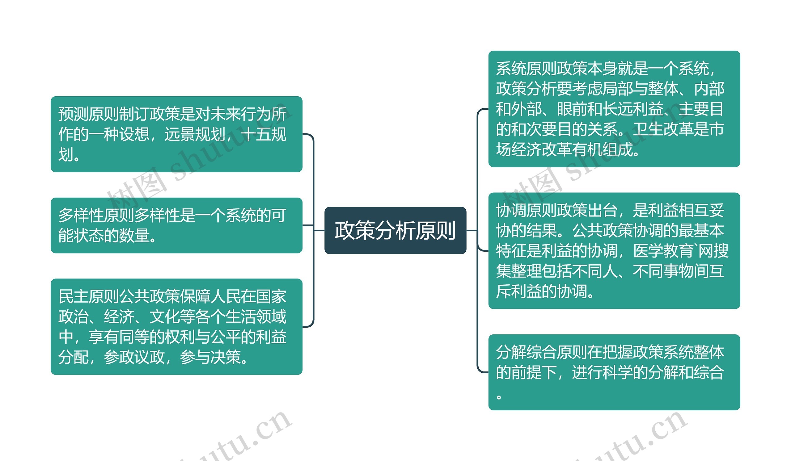 政策分析原则思维导图