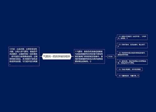 气雾剂--药剂学辅导精华