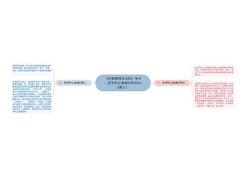 《药事管理与法规》考点：药学职业道德的特点And意义！