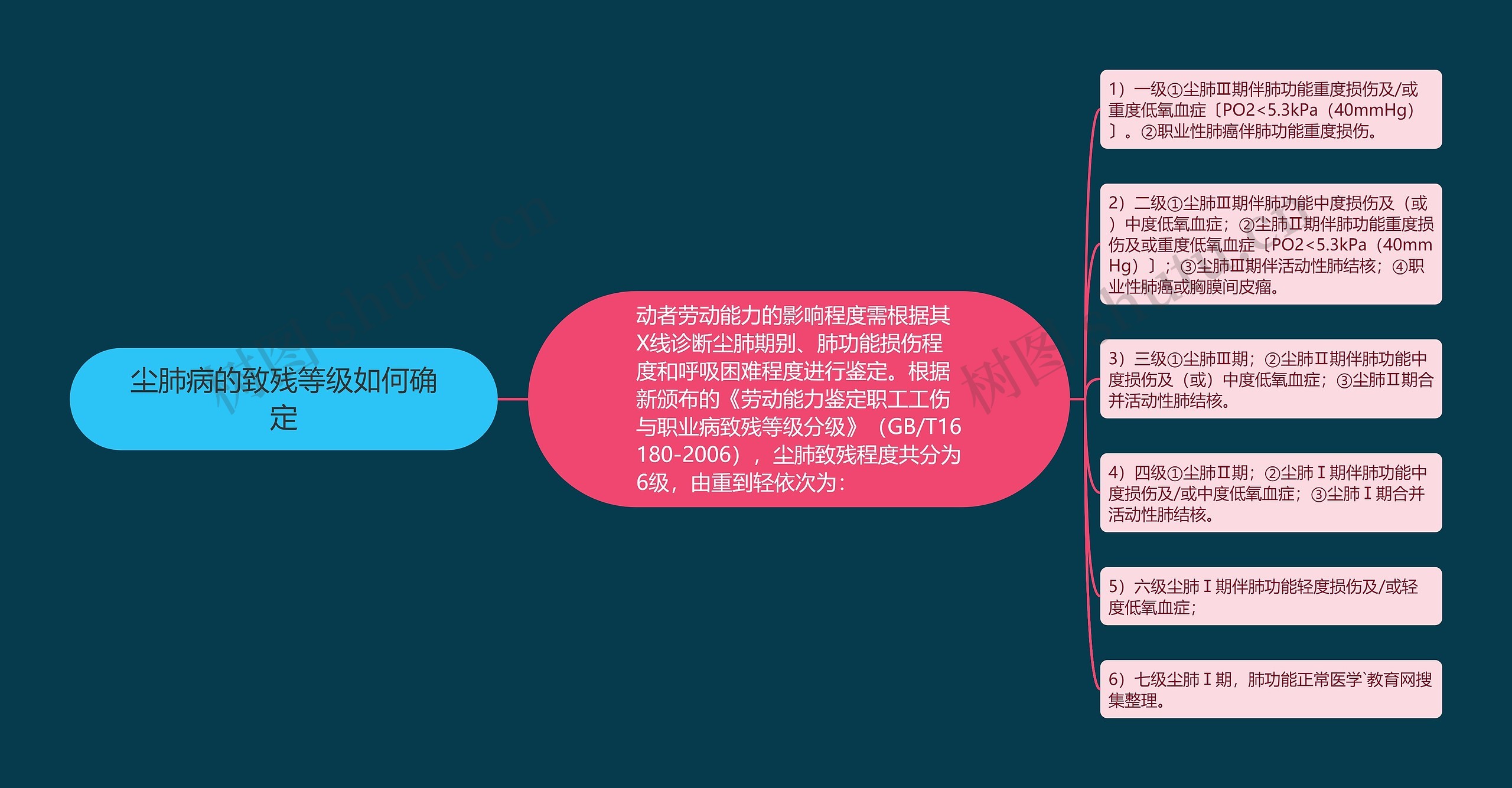 尘肺病的致残等级如何确定思维导图