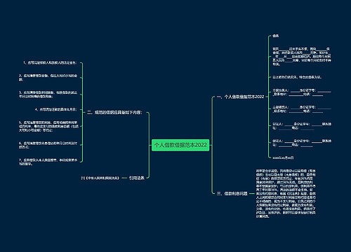个人借款借据范本2022