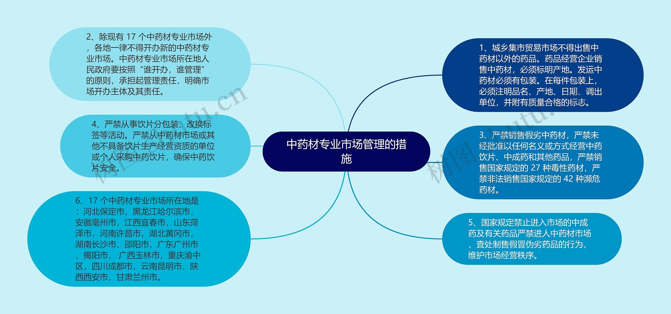 中药材专业市场管理的措施思维导图