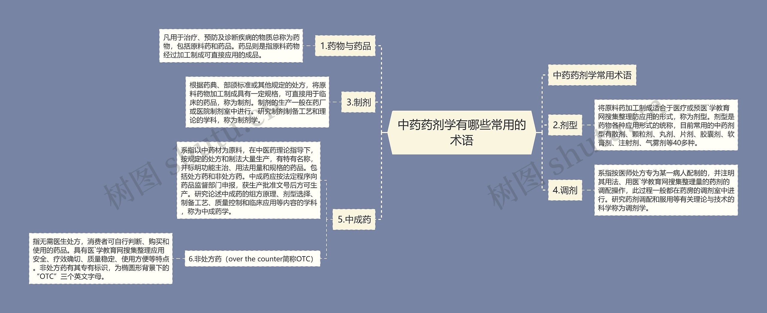 中药药剂学有哪些常用的术语思维导图