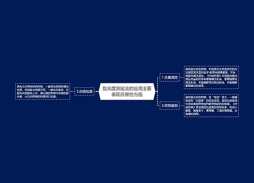 旋光度测定法的应用主要表现在哪些方面