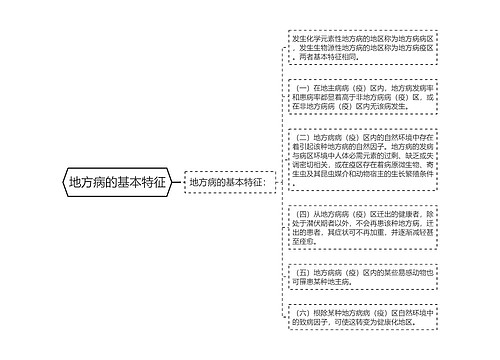 地方病的基本特征