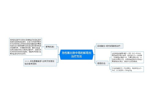 急性氰化物中毒的解毒剂治疗方法