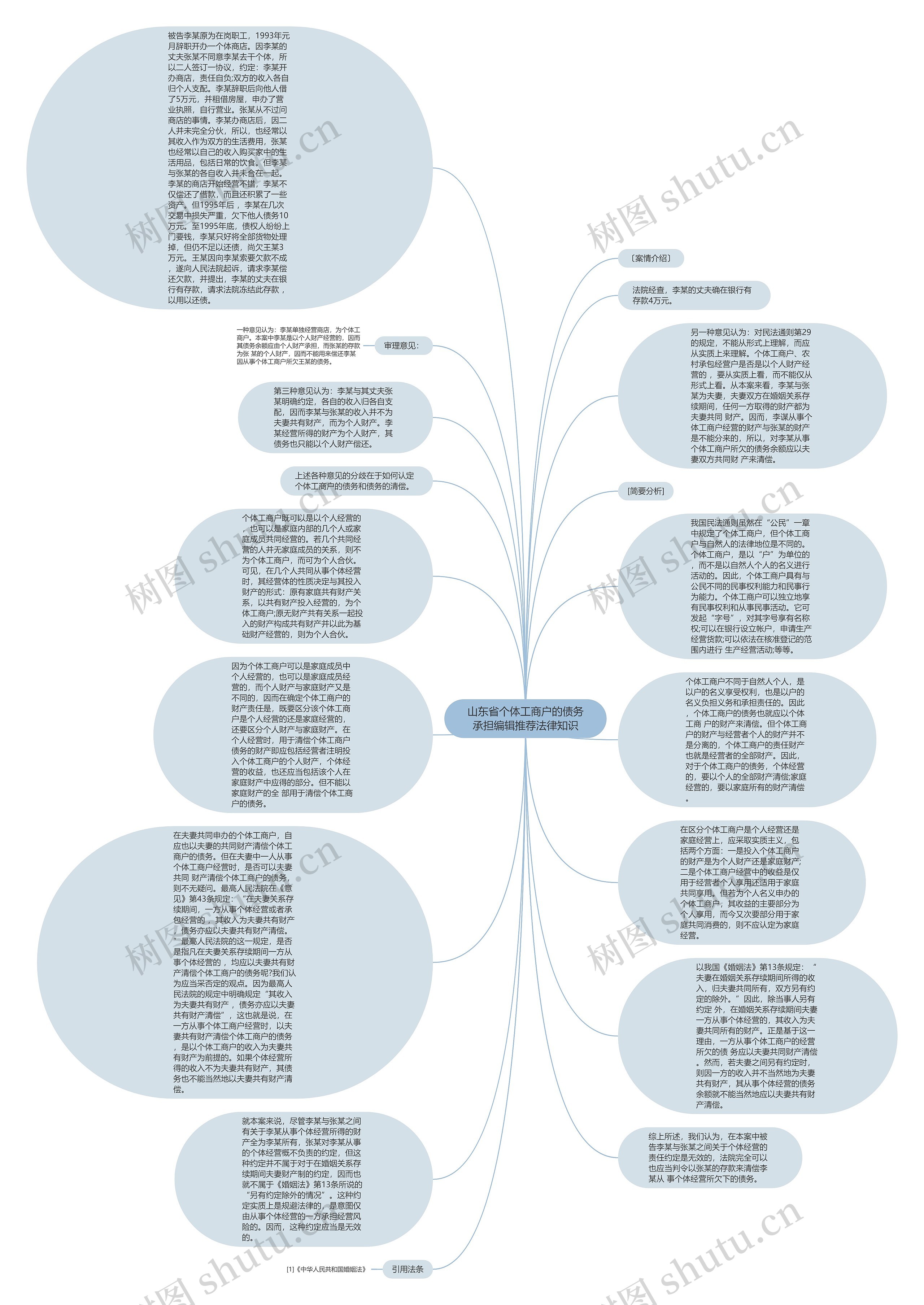 山东省个体工商户的债务承担编辑推荐法律知识思维导图