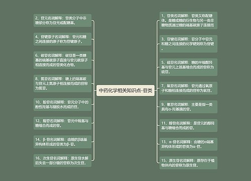 中药化学相关知识点-苷类