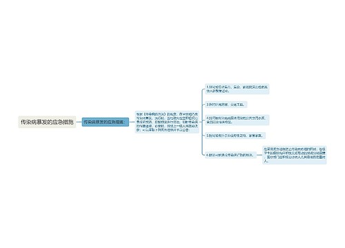 传染病暴发的应急措施