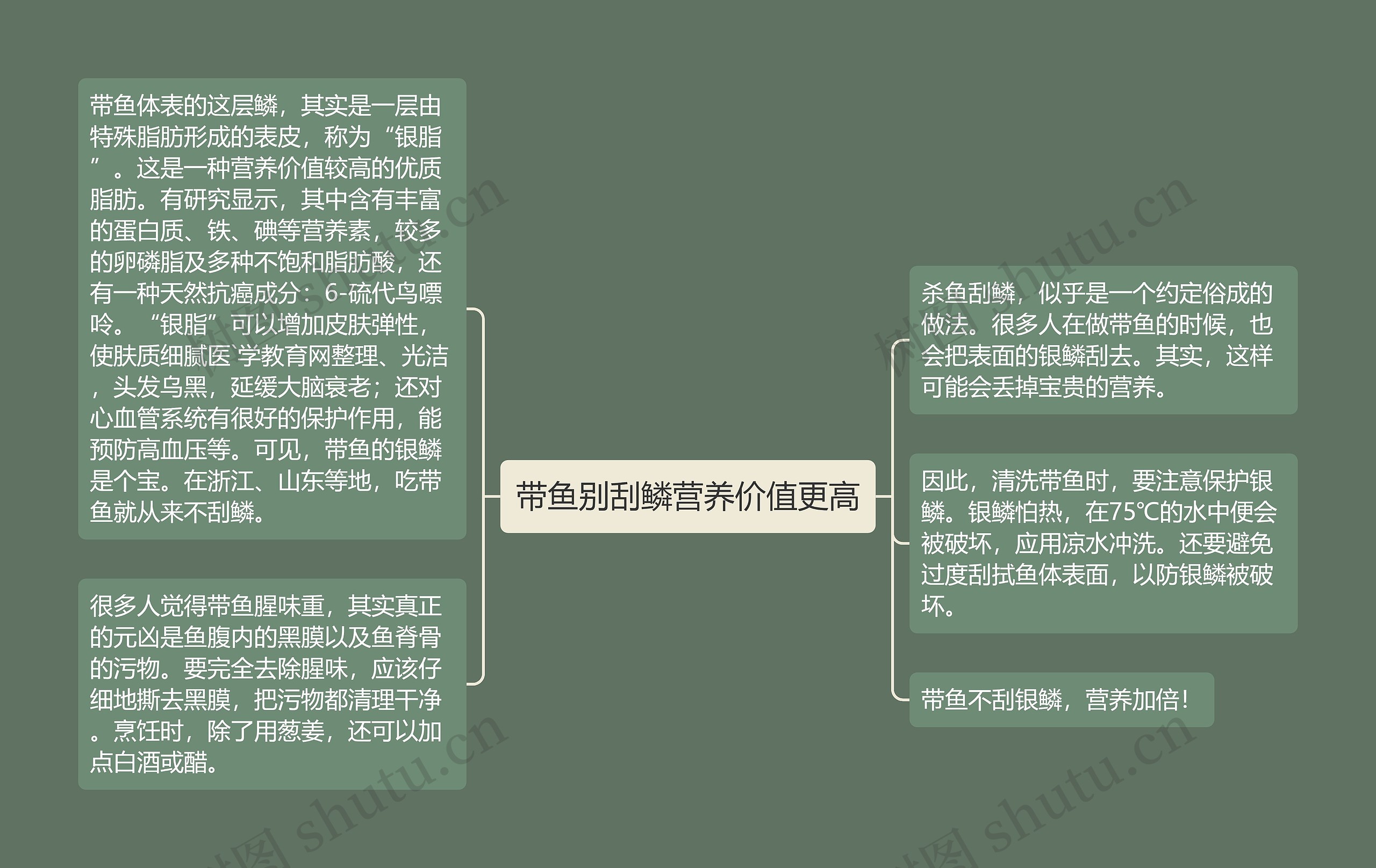 带鱼别刮鳞营养价值更高思维导图