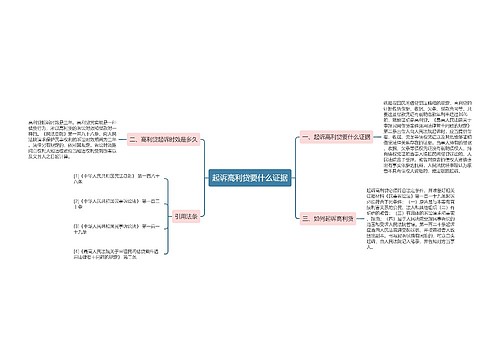 起诉高利贷要什么证据