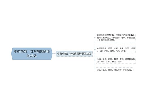 中药功效：针对病因辨证的功效