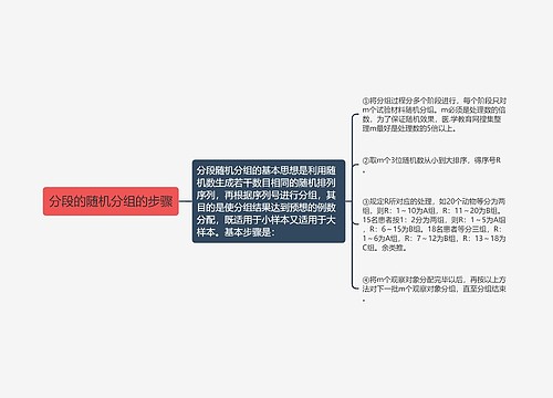 分段的随机分组的步骤