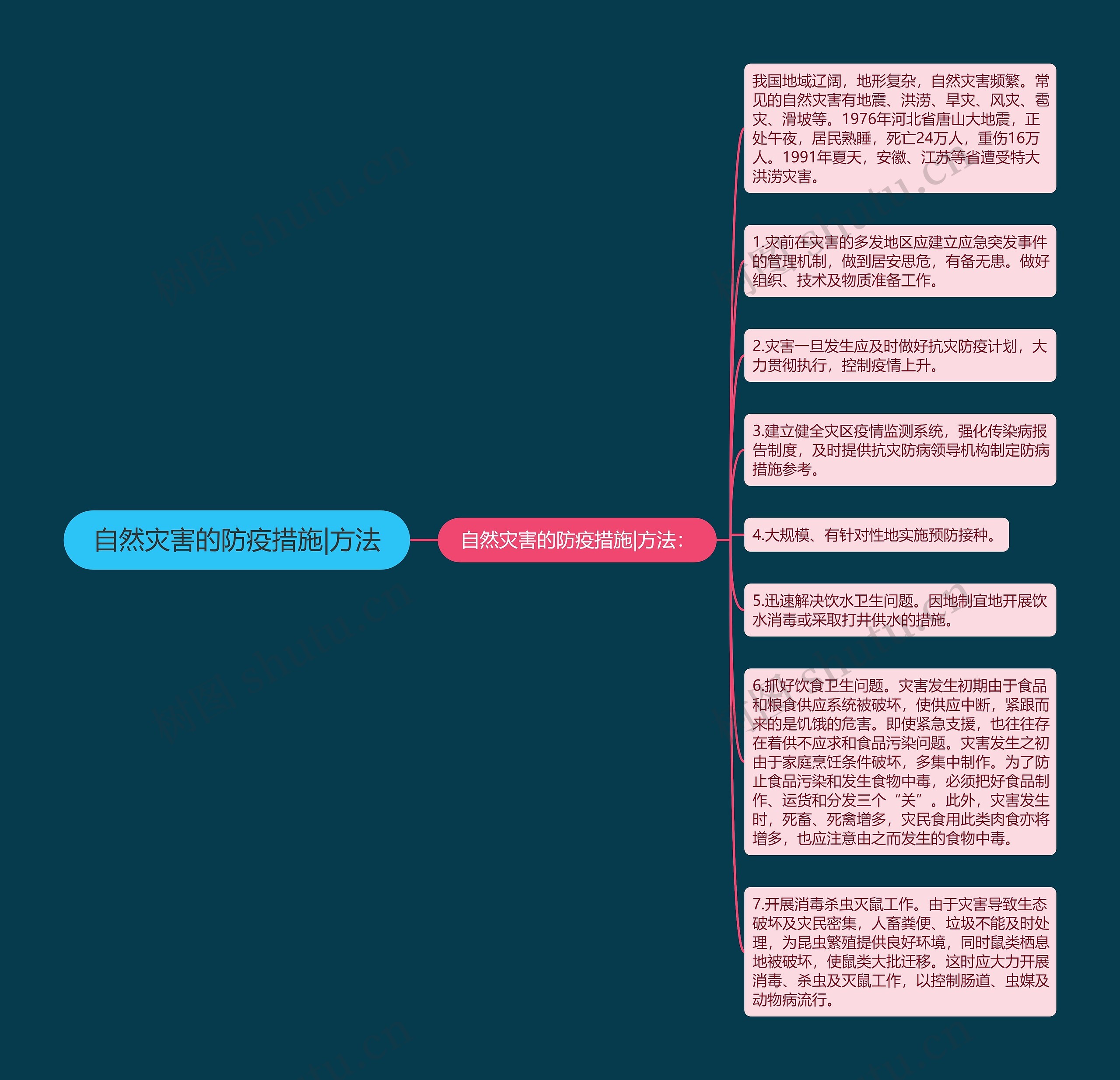 自然灾害的防疫措施|方法思维导图