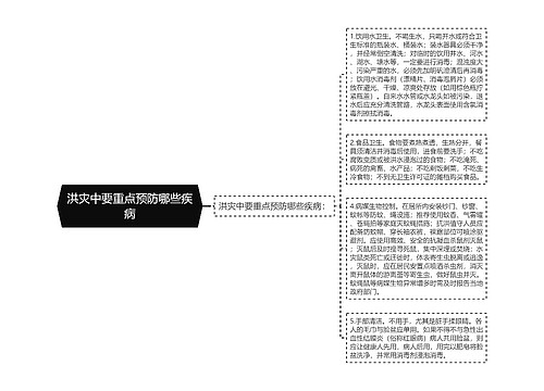 洪灾中要重点预防哪些疾病