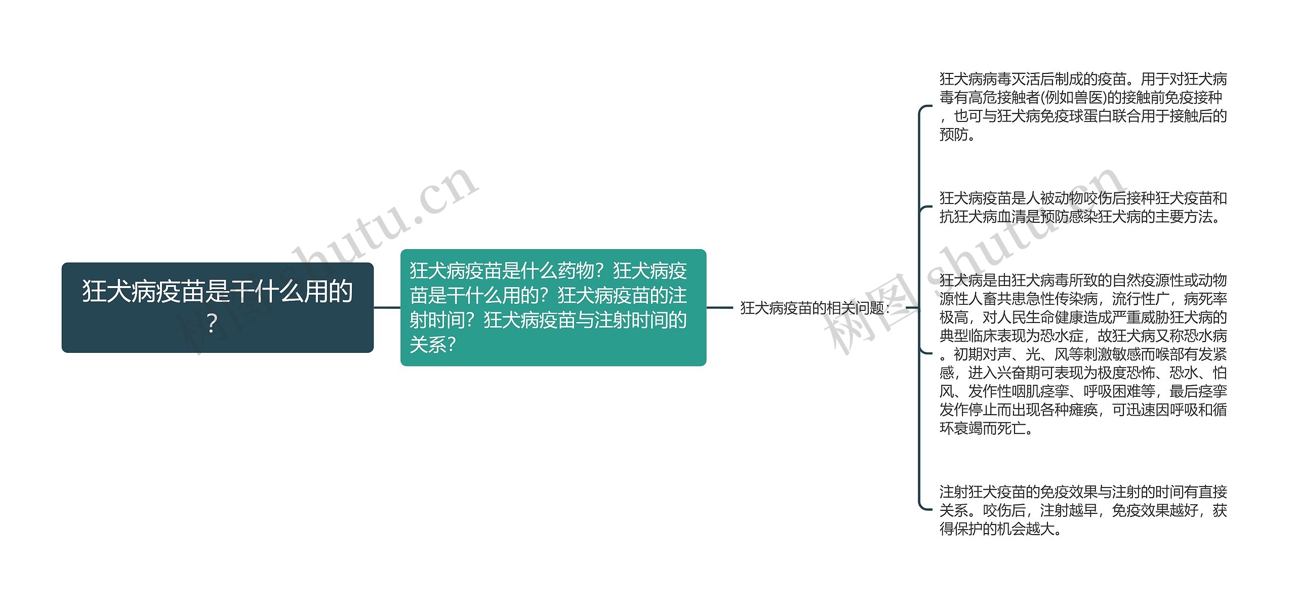 狂犬病疫苗是干什么用的？思维导图