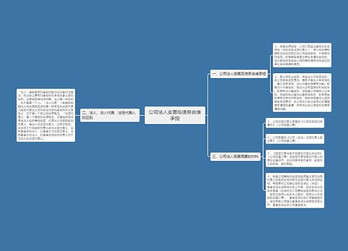 公司法人变更后债务由谁承担